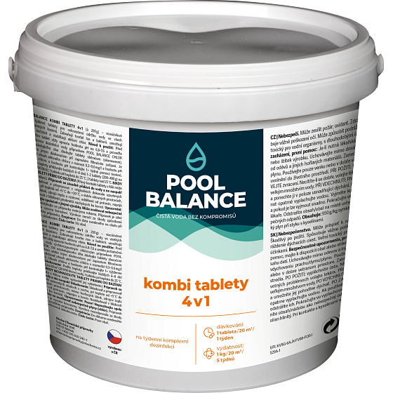 POOL Bazénová chémia Kombi tablety 4v1 2,2 kg