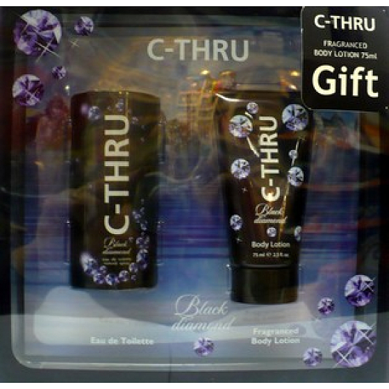 C-Thru Black Diamond toaletná voda 30 ml + telové mlieko 75 ml, pre ženy darčeková sada