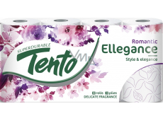 Tento toaletný papier Ellegance Pink Decor 150 kusov 3 vrstvový 8 kusov