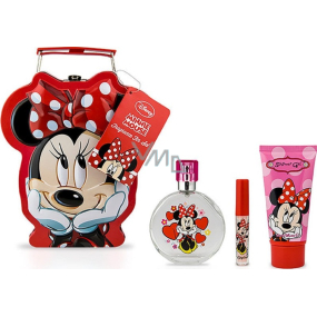 Disney Minnie Mouse toaletná voda pre dievčatá 50 ml + sprchový gél 60 ml + lesk na pery 2,3 g, kozmetická sada