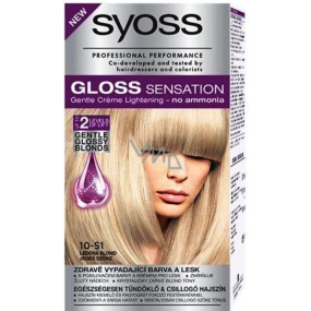 Syoss Gloss Sensation Šetrná farba na vlasy bez amoniaku 10-51 Ľadová blond 115 ml