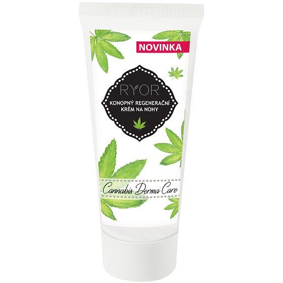 Ryor Cannabis Derma Care Konopný regeneračný krém na nohy tuba 100 ml