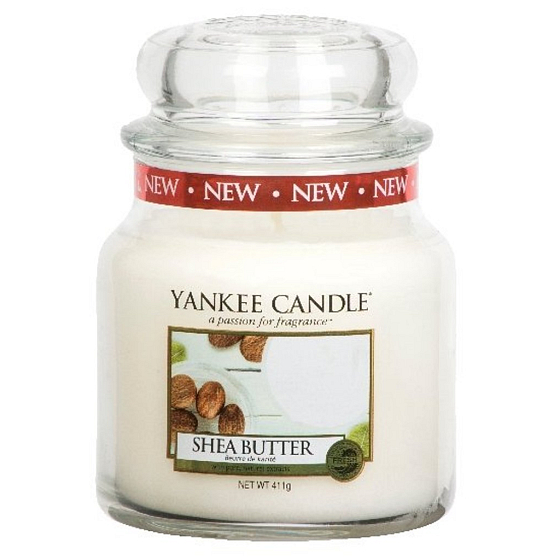 Yankee Candle Shea Butter - Bambucké maslo vonná sviečka Classic strednej sklo 411 g