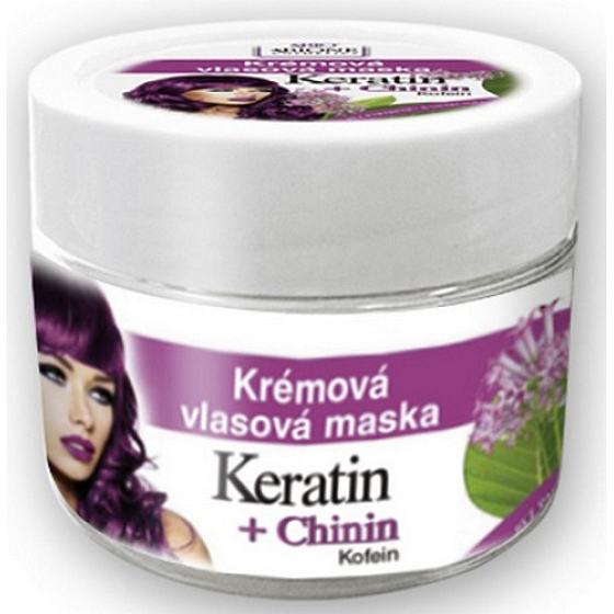 Bion Cosmetics Keratín & Chinín krémová vlasová maska 260 ml