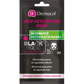 Dermacol Black Magic Textilné detoxikačná maska 15 ml