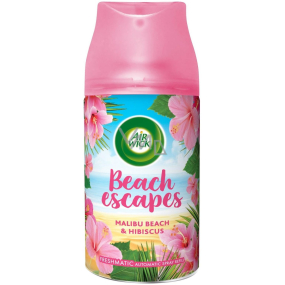 Air Wick Freshmatic Beach Escapes Malibu pláž a ibištek automatický osviežovač náhradná náplň 250 ml