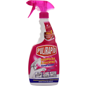 Pulirapid Kúpeľňa a Kuchyňa odstraňovač vodného kameňa s octom, 500 ml