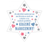 Albi Závesná plaketa hviezda Narodeniny 9 x 10 cm