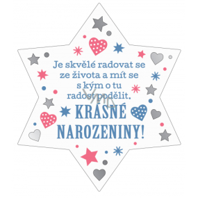 Albi Závesná plaketa hviezda Narodeniny 9 x 10 cm