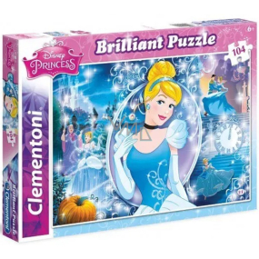 Clementoni Puzzle Brilliant Cinderella 104 dielikov, odporúčaný vek 6+