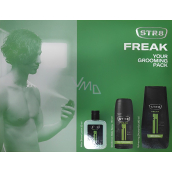 Str8 FR34K voda po holení 50 ml + dezodorant v spreji 150 ml + sprchový gél 250 ml, kozmetická sada pre mužov