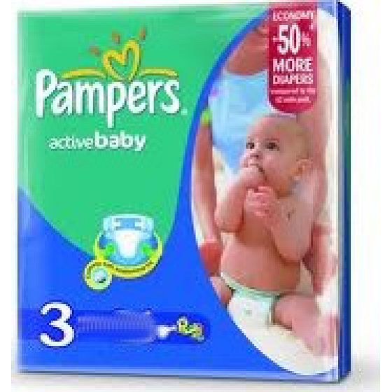 Pampers Active Baby 3 Midi 4-9kg plienkové nohavičky 62 kusov