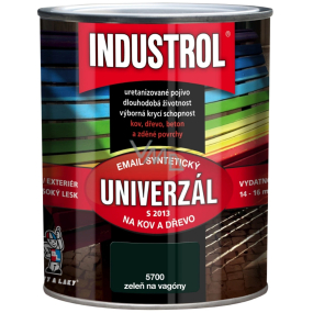Industrol S2013 Univerzál lesk vrchní barva na kov a dřevo 5700 Zeleň vagónová 0,75 l