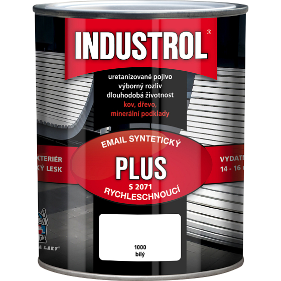 Industrol Plus vrchná farba na kov i drevo S2071, 1000 biela, 750 ml