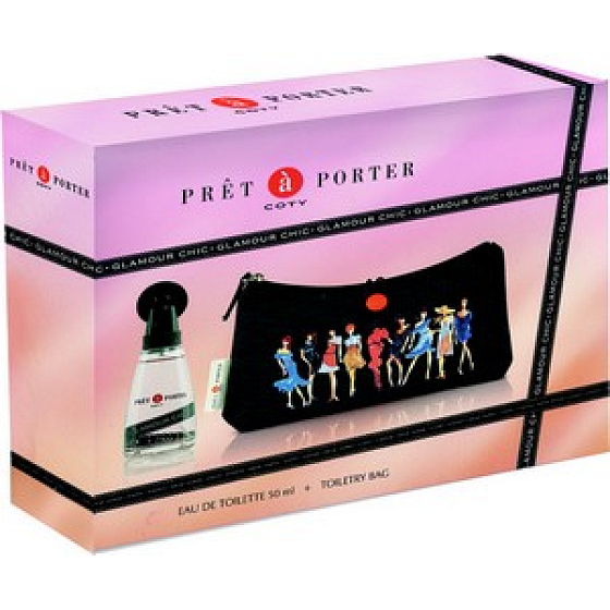 Pret a Porter Glamour Chic toaletná voda 50 ml + toaletná taška, darčeková sada