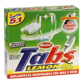 Tabs Lavastoviglie Lemon 5v1 multifunkčné tablety do umývačky 16 kusov