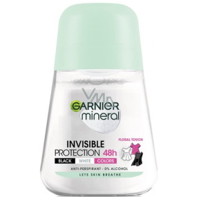 Garnier Mineral Invisible Black & White 48hkuličkový antiperspirant dezodorant roll-on pre ženy 50 ml