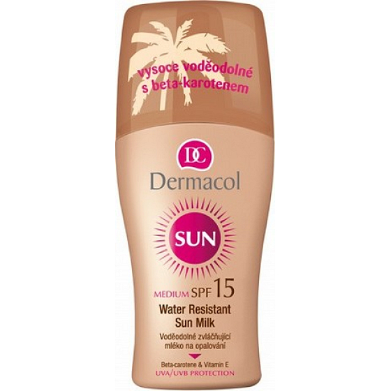 Dermacol Sun Milk SPF15 Vodeodolné mlieko na opaľovanie 200 ml sprej