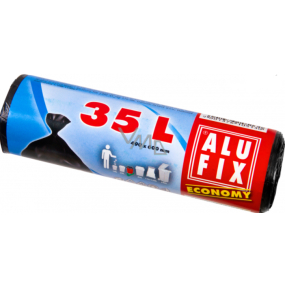 Alufix Economy Sáčky do odpadkového koša čiernej, 8 μ, 35 litrov, 49 x 60 cm, 30 kusov
