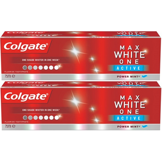 Colgate Max White One Active zubná pasta 2 x 75 ml, duopack