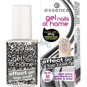 Essence Gél Nails At Home Effect Gel Top Coat krycí gélový lak 05 Polka Dots 7 ml