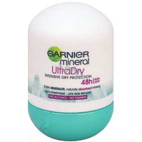 Garnier Mineral Ultra Dry Intensive Dry Protection 48h guličkový antiperspirant dezodorant roll-on pre ženy 50 ml