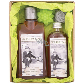 Bohemia Gifts Gentleman Spa kúpeľová kúpeľ 200 ml + sprchový gél 100 ml + 2x ručne vyrábané mydlo