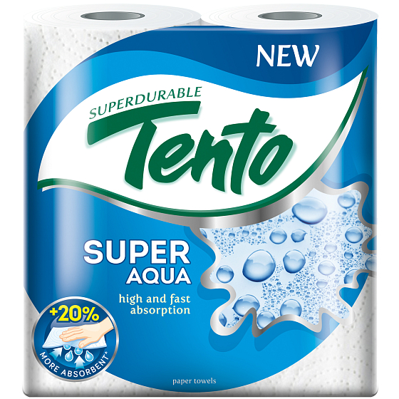 Tento Super Aqua papierové utierky 2 vrstvy 2 kusy