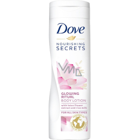 Dove Nourishing Secrets Rozjasňujúci Rituál Lotosový kvet a ryžová voda telové mlieko 250 ml