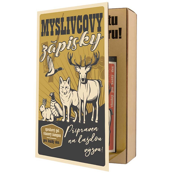 Bohemia Darčeky pre lovcov sprchový gél 250 ml + šampón na vlasy 250 ml knižná kozmetická sada knižná