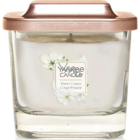 Yankee Candle Sheer Linen - Čisté bielizeň sójová vonná sviečka Elevation malá sklo 1 knôt 96 g