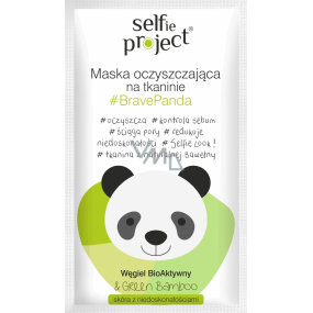 Selfie Project BravePanda čistiaca textilné pleťová maska 15 ml
