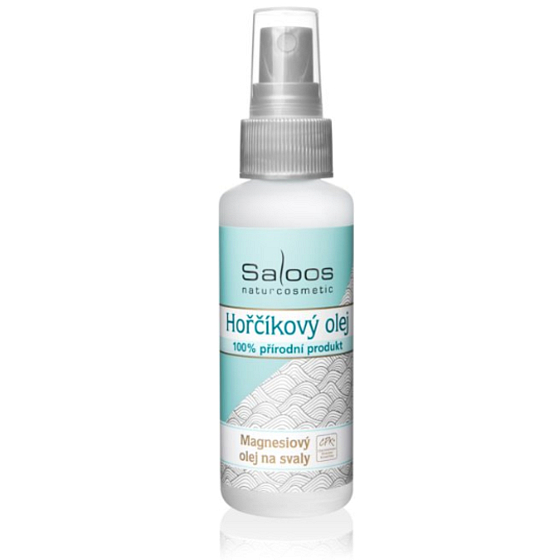 Saloos Magnesium horčíkový olej pre regeneráciu svalov zvyšuje energiu a schopnosť tela vyplavovať škodliviny a odpadové látky 50 ml