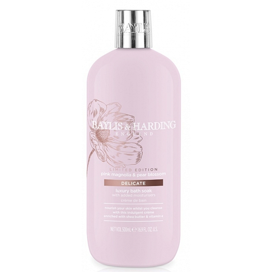 Baylis & Harding Ružová magnólia a Hruškový kvet romantická pena do kúpeľa 500 ml