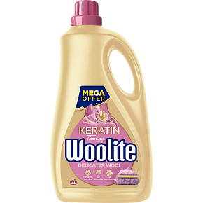 Woolite Keratin Therapy Delicate & Wool prací gel, 3,6 l, 60 dávok