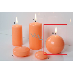 Lima Reflex fosforové oranžová sviečka guľa 80 mm 1 kus