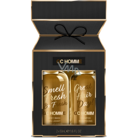 Grace Cole GC Homme umývací gél 50 ml + šampón 50 ml, kozmetická sada pre mužov