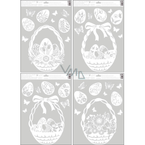 Okenná fólia bez lepidla Veľkonočný kôš 30 x 42 cm