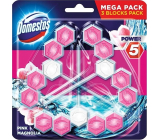 Domestos Power 5 Pink Magnolia Toaletná zásielka 3 x 55 g