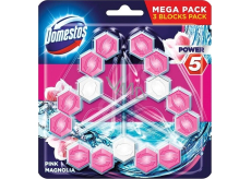 Domestos Power 5 Pink Magnolia Toaletná zásielka 3 x 55 g