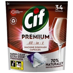 Cif Premium Clean All in 1 Tablety do umývačky riadu 34 kusov
