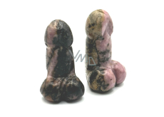 Rodonit Penis pre šťastie, prírodný kameň na postavenie cca 3 cm, skvelý liečiteľ sŕdc