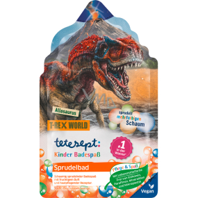 Tetesept Dinosaurus šumivá farebná soľ do kúpeľa pre deti 40 g
