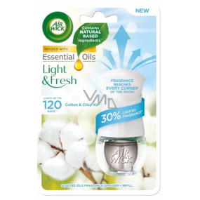 Air Wick Essential Oils Cotton & Crisp Air - sada elektrických osviežovačov vzduchu Fresh Cotton 19 ml