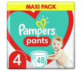 Pampers Pants Maxi pack veľkosť 4, 9 - 15 kg plienky 48 ks