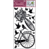 Nálepka na stenu bicykel s kvetinou 60 x 32 cm