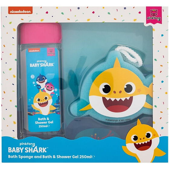 Pinkfong Baby Shark detský sprchový gél a pena + špongia 250 ml