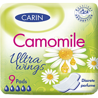 Carin Ultra Wings Kamille dámske vložky, 9 ks