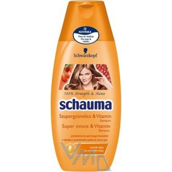 Schauma Super ovocie & Vitamín šampón na suché vlasy prináša lesk, vitalitu 250ml