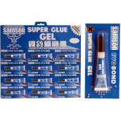 Samson Super Glue gélové sekundové lepidlo modré 12 x 3 g